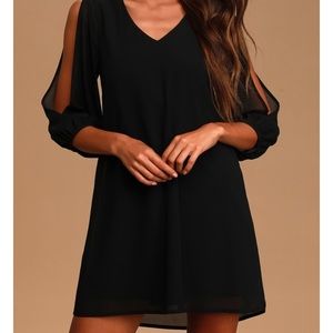 Lulus Black Long Sleeve Dress